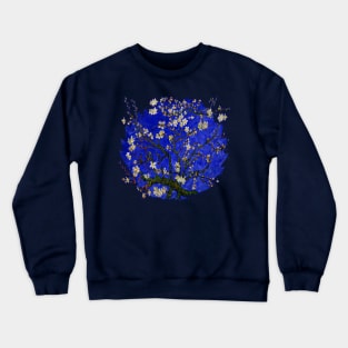 Van gogh abstract Daisy with Blue Background Crewneck Sweatshirt